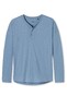Schiesser Button T-Shirt Long Sleeve Mix & Relax Licht Blauw Melange