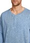 Schiesser Button T-Shirt Long Sleeve Mix & Relax Licht Blauw Melange