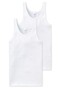 Schiesser Cotton Essentials Feinripp Singlet 2Pack Underwear White