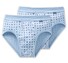 Schiesser Cotton Essentials Feinripp Sports Brief Underwear Light Blue