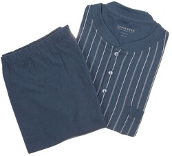 Schiesser Double Stripe Nightwear Mid Blue