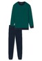 Schiesser Essentials Nightwear Single Jersey Nachtmode Dark Green-Dark Blue