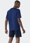 Schiesser Essentials Nightwear Single Jersey Short Sleeve Royal Blue-Dark Blue