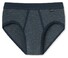 Schiesser Feinripp Melange Sports Brief Underwear Dark Evening Blue