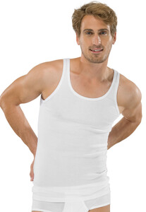 Schiesser Feinripp Singlet Underwear White