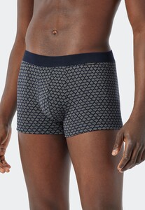Schiesser Fine Interlock Shorts Fantasy Pattern Underwear Dark Evening Blue