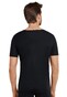 Schiesser Laser Cut Shirt Interlock Short Sleeve V-Neck Underwear Black