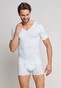 Schiesser Laser Cut Shirt Interlock Short Sleeve V-Neck Underwear White
