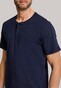 Schiesser Mix & Relax Cotton T-Shirt Knoopjes Dark Evening Blue