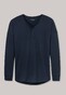Schiesser Mix & Relax Cotton T-Shirt Knoopjes Donker Blauw