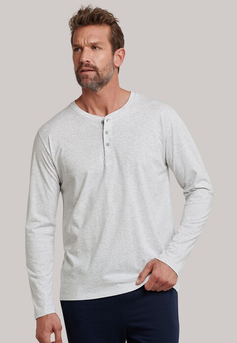 Schiesser Mix & Relax Cotton T-Shirt Knoopjes Grey