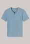 Schiesser Mix & Relax Cotton T-Shirt Knoopjes Licht Blue Melange