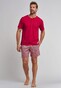 Schiesser Mix & Relax Cotton T-Shirt Knoopjes Red