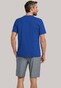 Schiesser Mix & Relax Cotton T-Shirt Knoopjes Royal Blue