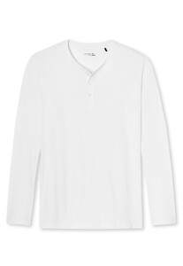 Schiesser Mix & Relax Cotton T-Shirt Knoopjes T-Shirt White