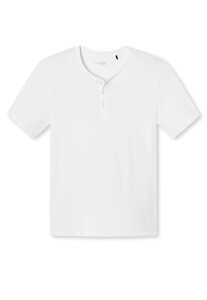 Schiesser Mix & Relax Cotton T-Shirt Knoopjes T-Shirt Wit