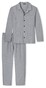 Schiesser Mix & Relax Lange Pyjama Nightwear Anthracite Grey