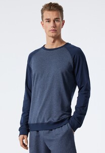 Schiesser Mix & Relax Long Sleeve Shirt T-Shirt Dark Blue