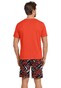 Schiesser Mix & Relax T-Shirt V-Hals Fine Orange