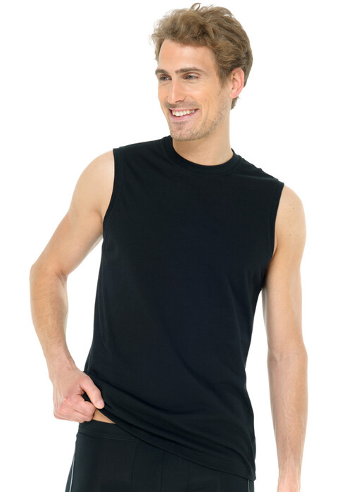 Schiesser Muscle Shirt 2Pack T-Shirt Zwart