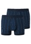 Schiesser Original Classics Short Trunks Striped 2Pack Underwear Dark Evening Blue