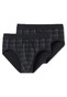 Schiesser Original Classics Sports Brief Check 2Pack Underwear Black