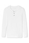 Schiesser Retro Rib Doppelripp Shirt Long Sleeve Buttons Underwear White