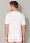 Schiesser Retro Rib Doppelripp Shirt Short Sleeve Buttons Ondermode Wit