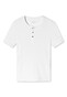 Schiesser Retro Rib Doppelripp Shirt Short Sleeve Buttons Underwear White