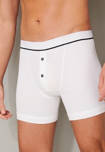 Schiesser Retro Rib Doppelripp Shorts Organic Cotton Ondermode Wit