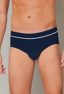 Schiesser 95/5 Rio-Slip Organic Cotton Side Stripes 3Pack Underwear Dark  Evening Blue