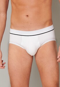 Schiesser Retro Rib Midi-Slip Organic Cotton Doppelripp Underwear White