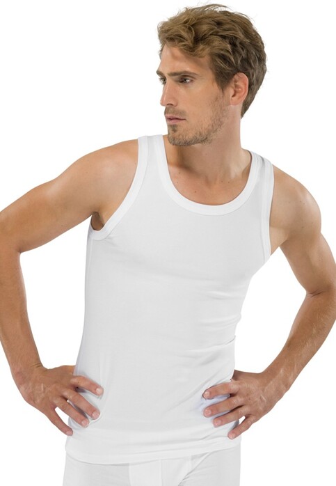 Schiesser Retro Rib Singlet Underwear White