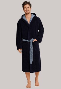Schiesser Selected! Premium Badjas Nightwear Dark Evening Blue