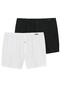 Schiesser Selected! Premium Inspiration Boxershort Jersey 2Pack Ondermode Wit-Zwart