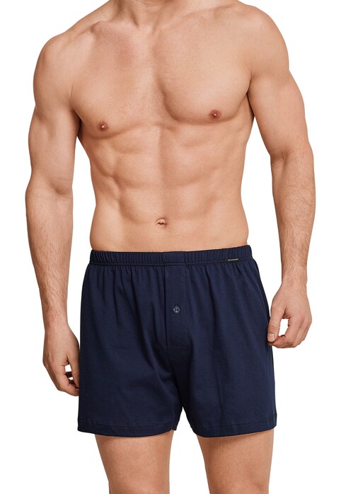 Schiesser Selected! Premium Inspiration Boxershort Jersey 2Pack Underwear Dark Evening Blue