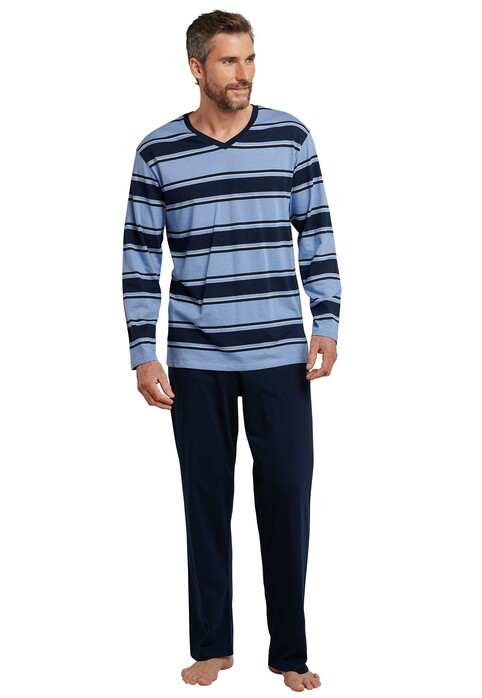 Schiesser Selected! Premium Pajamas Nightwear Blue