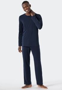 Schiesser Selected! Premium Pajamas Nightwear Dark Evening Blue
