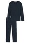 Schiesser Selected! Premium Pyjama Nachtmode Donker Blauw