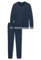 Schiesser Selected! Premium Pyjama Nachtmode Donker Blauw