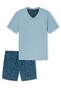 Schiesser Sportsclub Pajamas Nightwear Light Blue