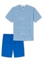 Schiesser Sportsclub Short Pajamas Nightwear Aqua