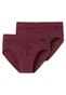 Schiesser Striped Original Classics Sports Brief 2Pack Underwear Bordeaux