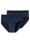 Schiesser Striped Original Classics Sports Brief 2Pack Underwear Dark Evening Blue