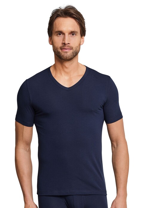 Schiesser Urban Original Shirt V-Neck Underwear Dark Evening Blue