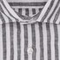 Seidensticker Bold Striped Short Sleeve Linnen New Kent Overhemd Donker Blauw