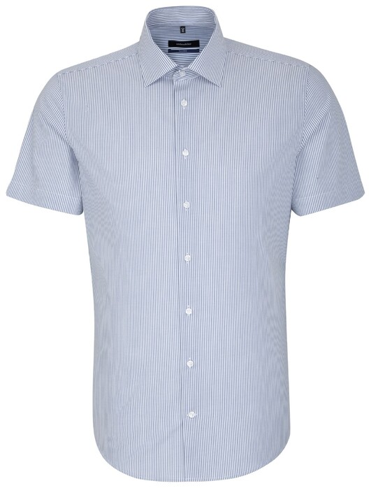 Seidensticker Business Kent Short Sleeve Shirt Blue