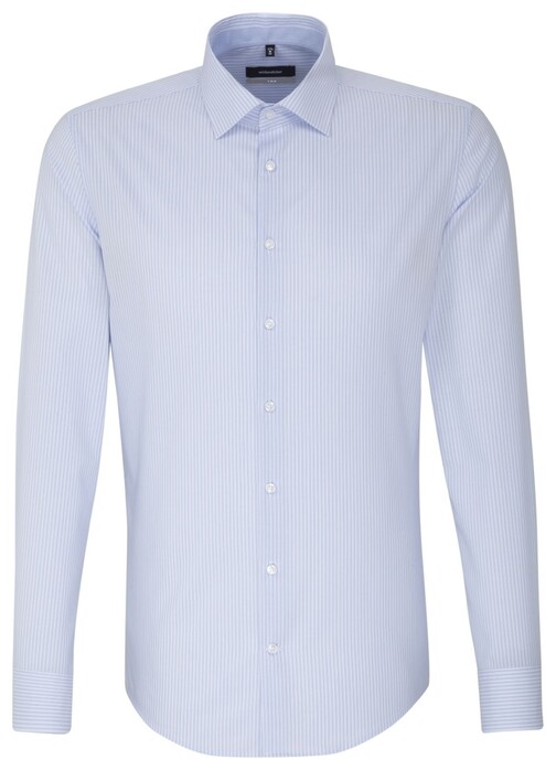 Seidensticker Business Kent Stripe Overhemd Blauw