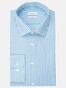 Seidensticker Business Kent Striped Poplin Overhemd Turquoise