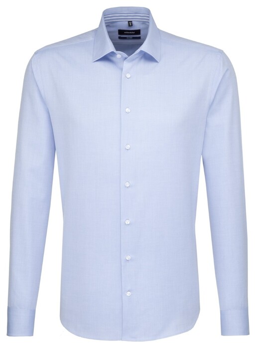Seidensticker Business Kent Uni Overhemd Aqua Blue